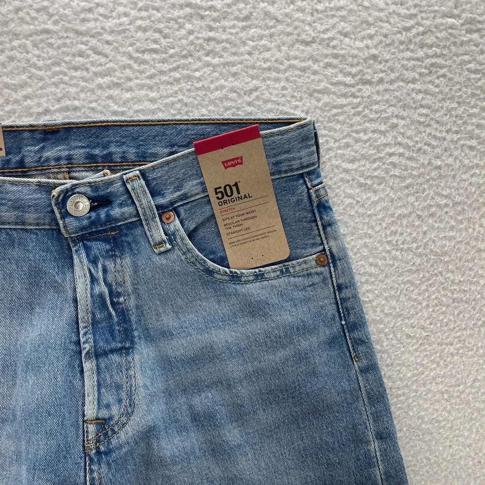 Levis 501 Jeans Mens 30x32 Blue Original Straight Button Fly Denim Grunge Cowboy